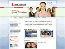 Tablet Screenshot of juniorleagueoferie.com